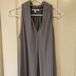 Green Envelop Gray Sleeveless Blouse